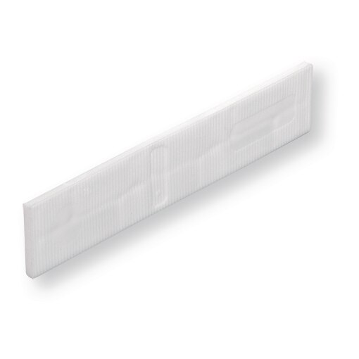Cale plastique plate blanc larg.20 x long.100 x épais.3mm